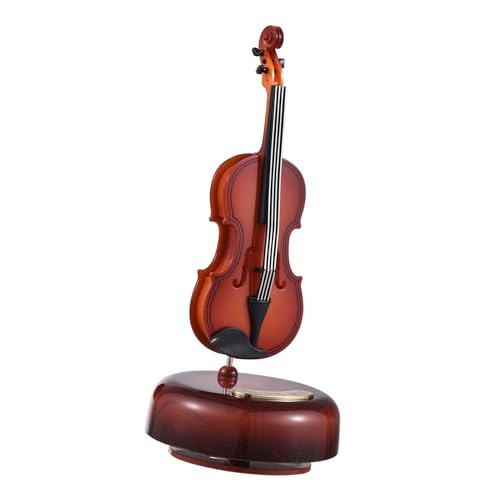 Drfeify Twirling Musik Box Deme GIORINE Miniatur Replica STRICED Musical Instrument für Schreibtischdekoration für Kinder Freunde (Violine, ABS) (Geige) von Drfeify