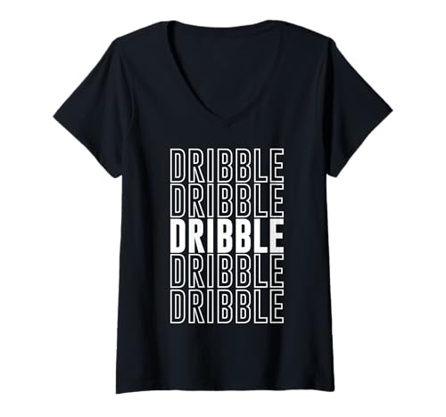 Damen Dribbeln T-Shirt mit V-Ausschnitt von Dribble Apparel