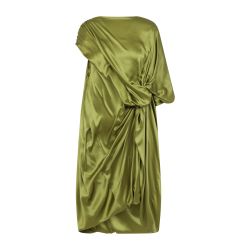 Grünes Seidenkleid Von Dries Van Noten von Dries Van Noten