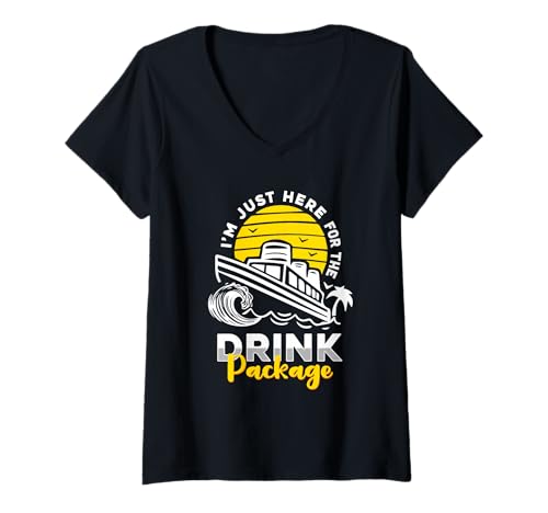 Damen Kreuzfahrt Urlaub Lustig Trinken Cocktail Party Shirt T-Shirt mit V-Ausschnitt Damen Kreuzfahrt Urlaub Lustig Trinken Cocktail Party Shirt T-Shirt mit V-Ausschnitt von Drink Package Kreuzfahrt Cocktail Urlaub Geschenk