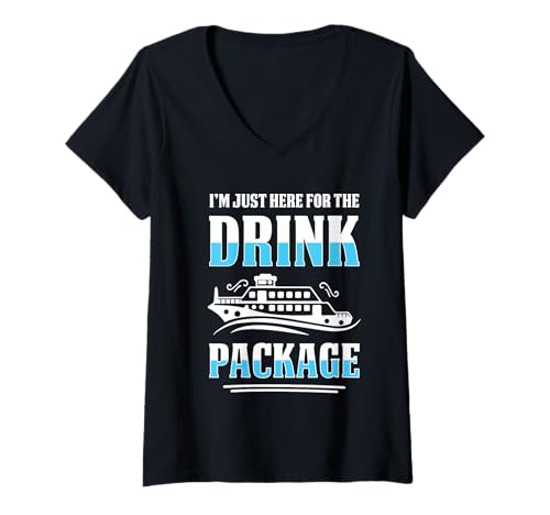 Damen Kreuzfahrt Urlaub Lustig Trinken Cocktail Party Shirt T-Shirt mit V-Ausschnitt Damen Kreuzfahrt Urlaub Lustig Trinken Cocktail Party Shirt T-Shirt mit V-Ausschnitt von Drink Package Kreuzfahrt Cocktail Urlaub Geschenk