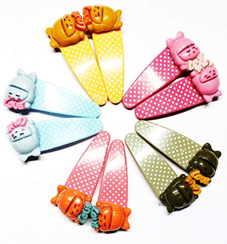 Drishti® Bunte Designer-Haarspangen für Mädchen und Frauen, 5 Paar, gleiches Design, 10 Stück von Drishti