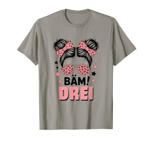 3. Geburtstag Mädchen Messy Bun Bäm! DREI Jahre Alt T-Shirt 3. Geburtstag Mädchen Messy Bun Bäm! DREI Jahre Alt T-Shirt von Dritter Geburtstag & 3. Geburtstag Design