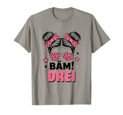 3. Geburtstag Mädchen Messy Bun Bäm! DREI Jahre Alt T-Shirt 3. Geburtstag Mädchen Messy Bun Bäm! DREI Jahre Alt T-Shirt von Dritter Geburtstag & 3. Geburtstag Design