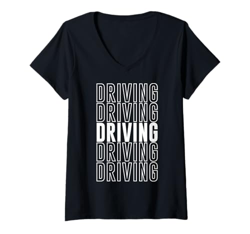 Damen Fahren T-Shirt mit V-Ausschnitt Damen Fahren T-Shirt mit V-Ausschnitt von Driving Apparel