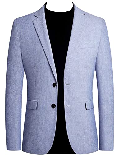 Drkobr Herren Leinen Blazer Geschäftlich Leger Hochzeit Smoking Jacke Sport Mantel von Drkobr