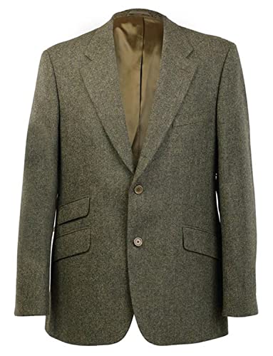 Drkobr Herren Tweed Blazer Zwei Knöpfe Smoking Jacke Reise Anzug Mantel für Weihnachten Party von Drkobr