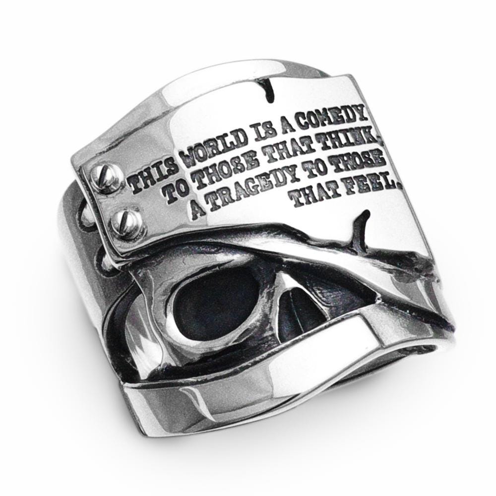 Großer Schädel Ring , Großer , Herr , Herren Größe 16, Herr Silber von DrmonroeJP