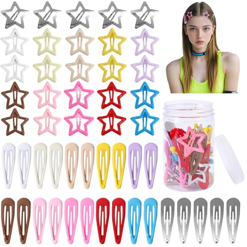 Drnytunk 50 Stück Stern-Haarspangen für Damen, niedliche Stern-Haarspangen, Metall-Haarspangen, Stern-Haar-Accessoires, bunte Stern-Haarspangen für Frauen, rutschfeste Metall-Stern-Clips, bunt Drnytunk 50 Stück Stern-Haarspangen für Damen, niedliche Stern-Haarspangen, Metall-Haarspangen, Stern-Haar-Accessoires, bunte Stern-Haarspangen für Frauen, rutschfeste Metall-Stern-Clips, bunt von Drnytunk