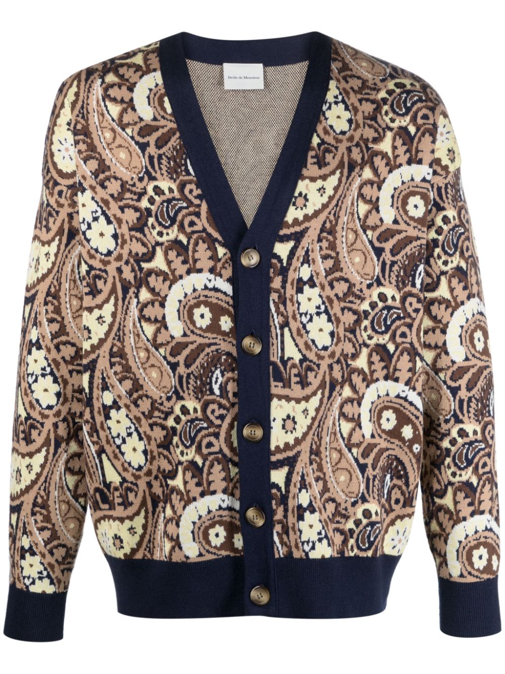 Drôle De Monsieur Cardigan mit Paisley-Print - Blau von Drôle De Monsieur