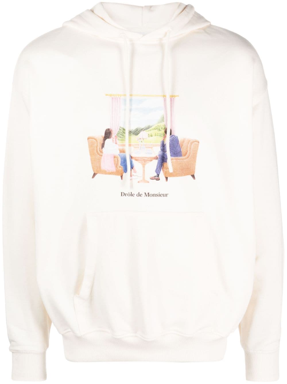 Drôle De Monsieur Voyage Hoodie mit Logo-Print - Nude von Drôle De Monsieur