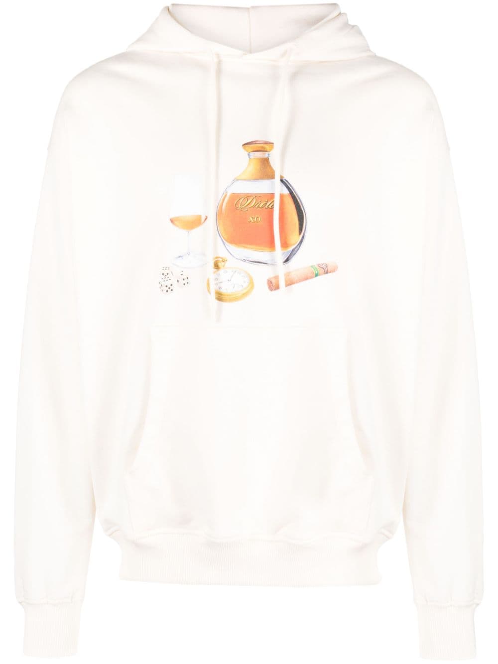 Drôle De Monsieur Hoodie mit grafischem Print - Nude von Drôle De Monsieur