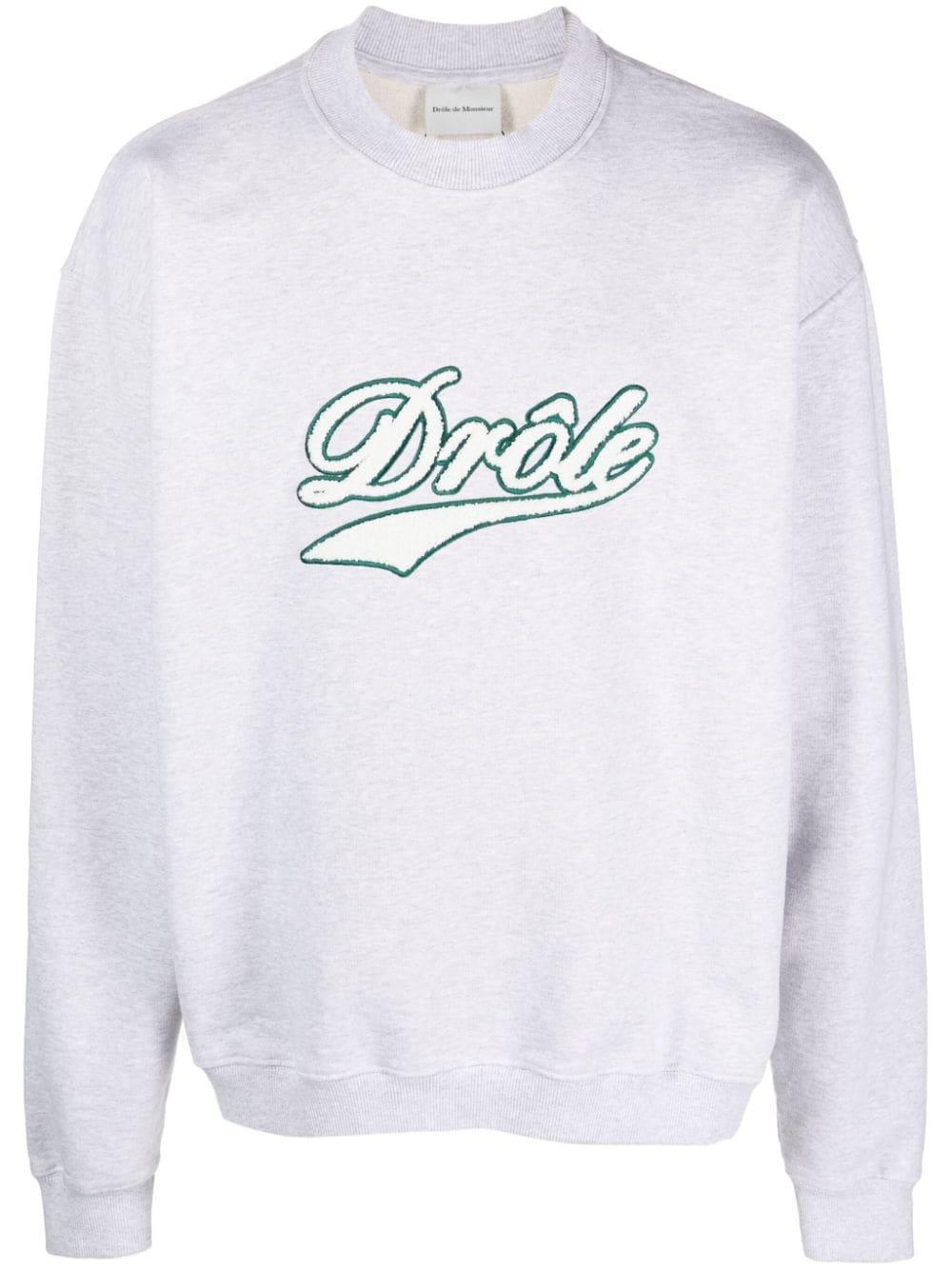 Drôle De Monsieur Sweatshirt mit Logo-Stickerei - Grau von Drôle De Monsieur