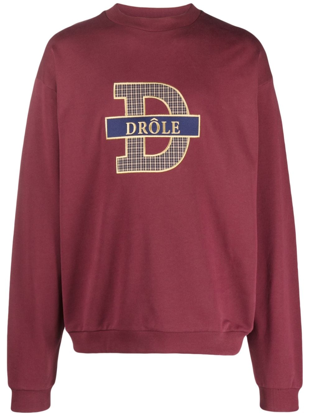 Drôle De Monsieur Sweatshirt mit Logo-Stickerei - Violett von Drôle De Monsieur