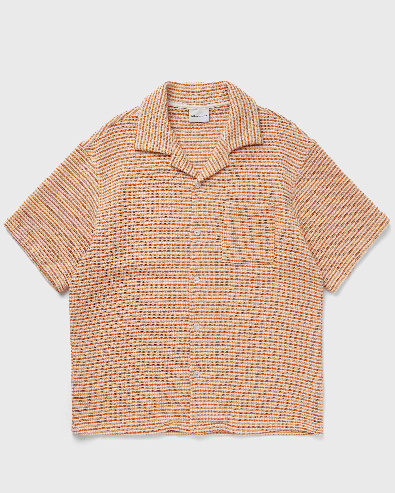 Drôle de Monsieur La Chemise Tweed men Shortsleeves orange in Größe:S von Drôle de Monsieur