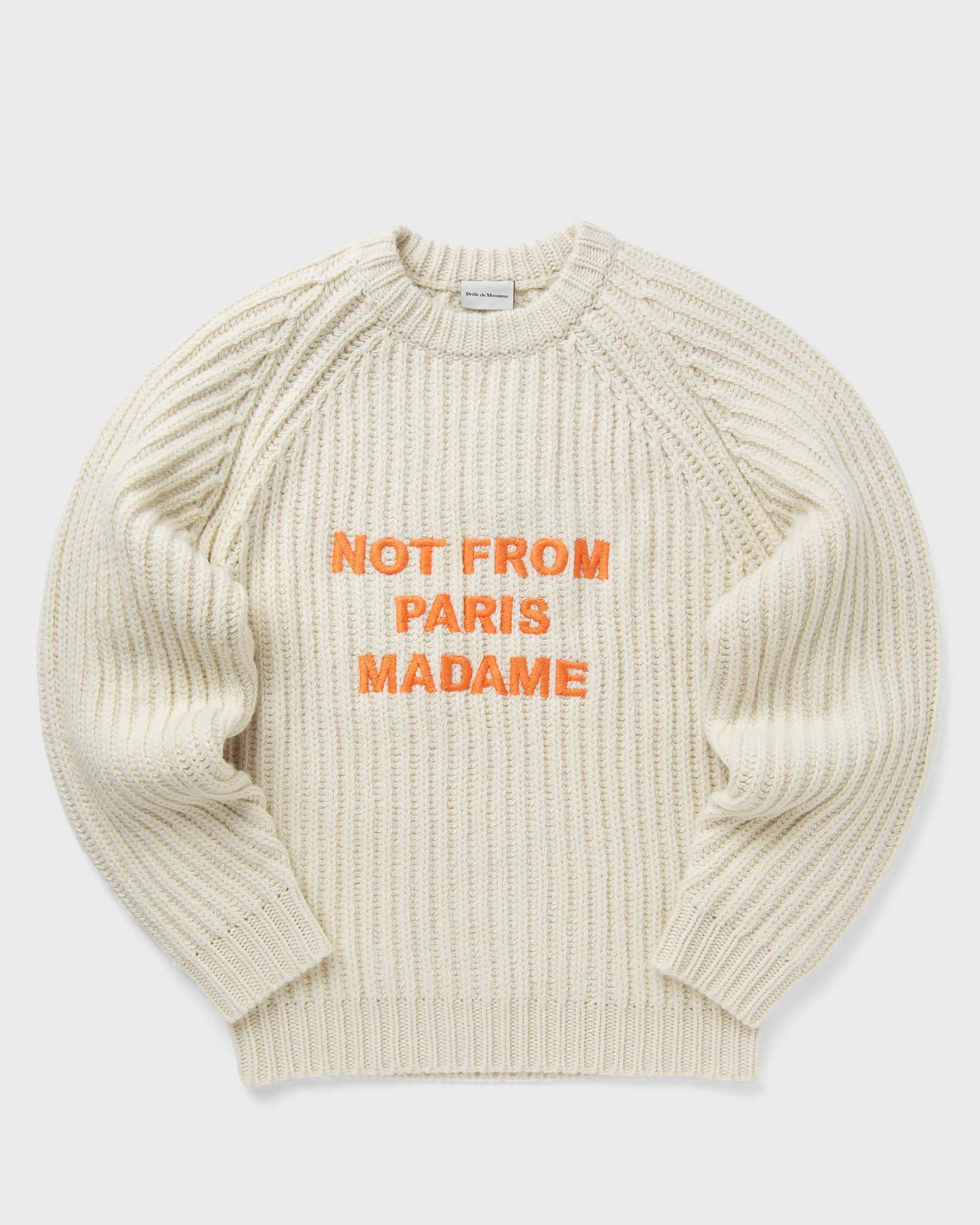 Drôle de Monsieur La Maille Tressée Slogan men Pullovers beige in Größe:L Drôle de Monsieur La Maille Tressée Slogan men Pullovers beige in Größe:L von Drôle de Monsieur