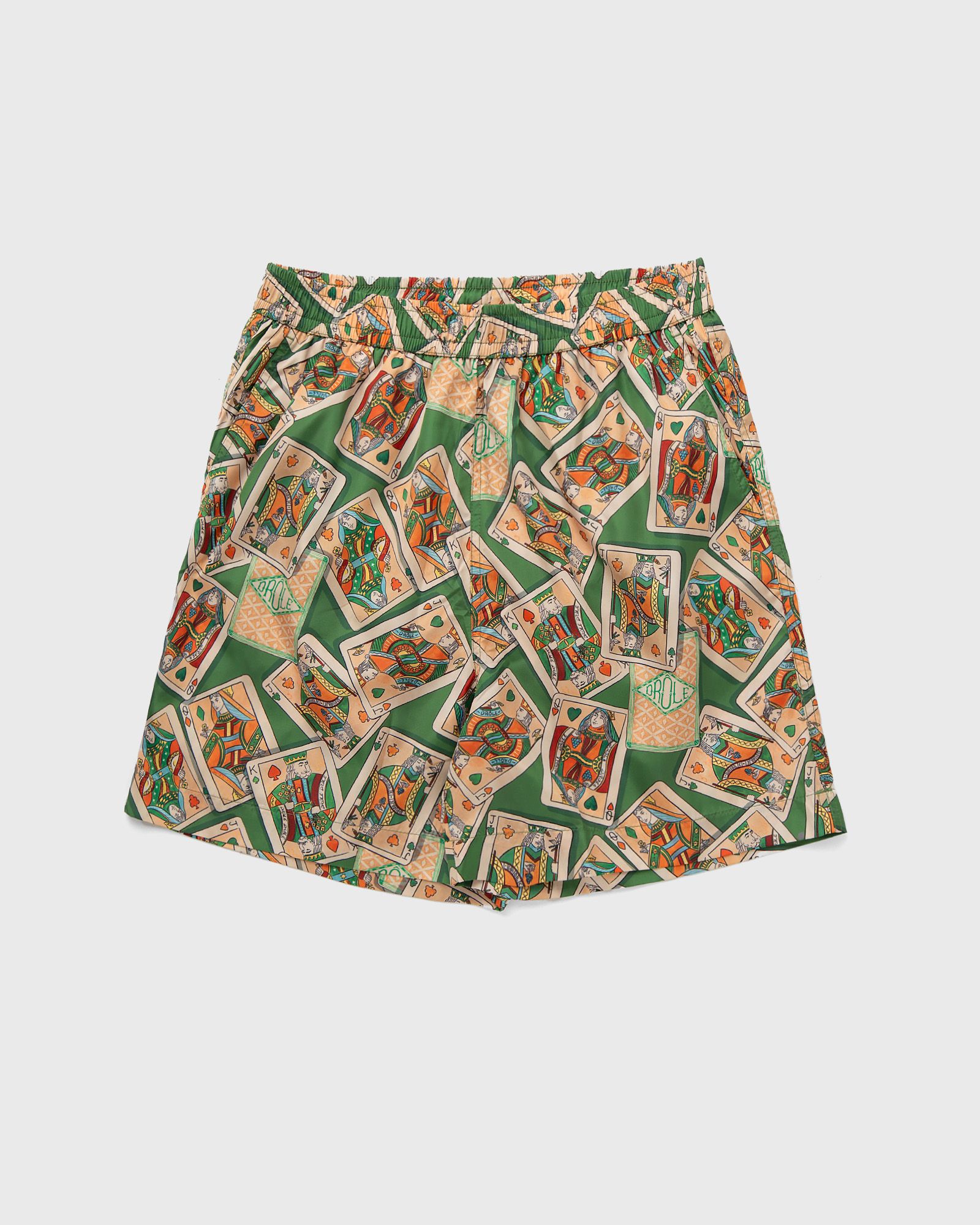 Drôle de Monsieur Le Short Plage Jeu de Cartes men Casual Shorts green|beige in Größe:L von Drôle de Monsieur