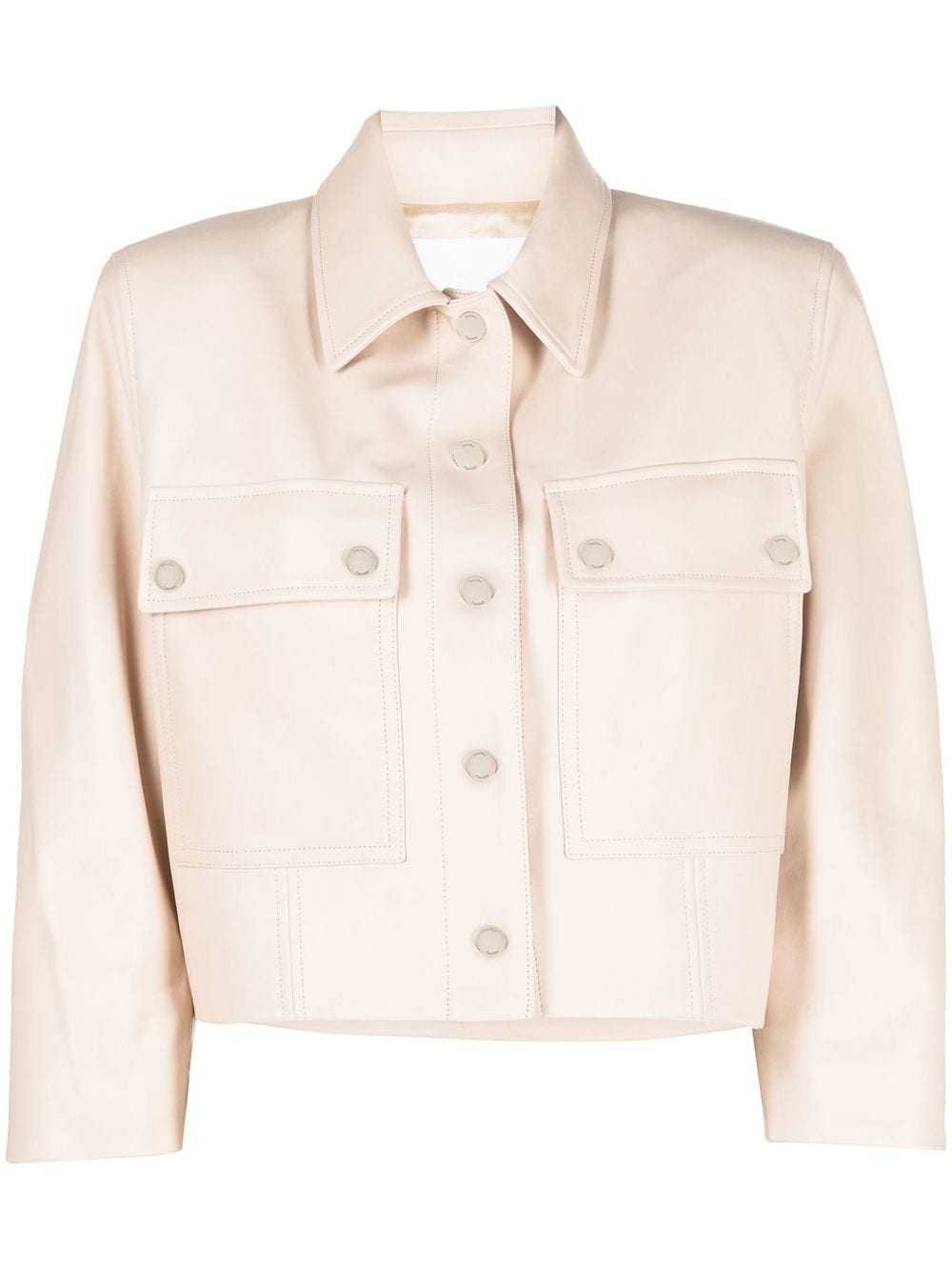 Drome Cropped-Jacke aus Leder - Nude von Drome