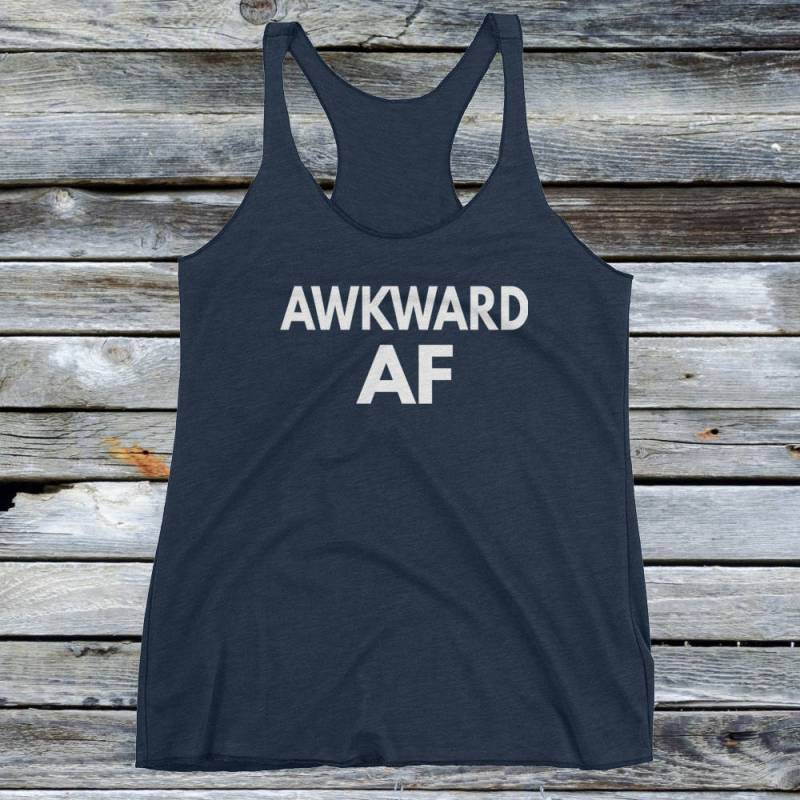 Damen Unbeholfen Af Tank Top - Lustige Awkward Shirt Für Mädchen von DropBearCo