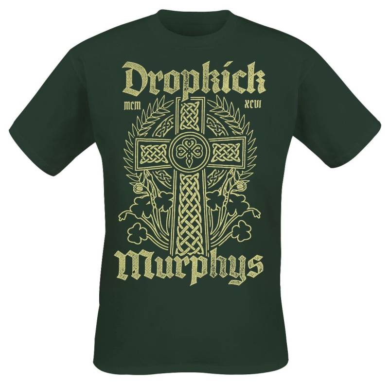 Dropkick Murphys Celtic Cross T-Shirt grün in L von Dropkick Murphys