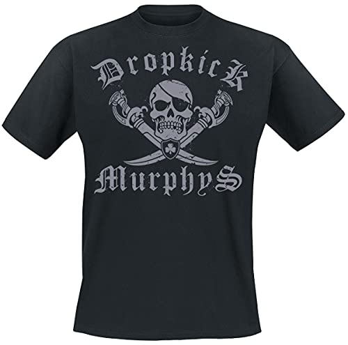 Dropkick Murphys Jolly Roger Männer T-Shirt schwarz M 100% Baumwolle Band-Merch, Bands von Dropkick Murphys