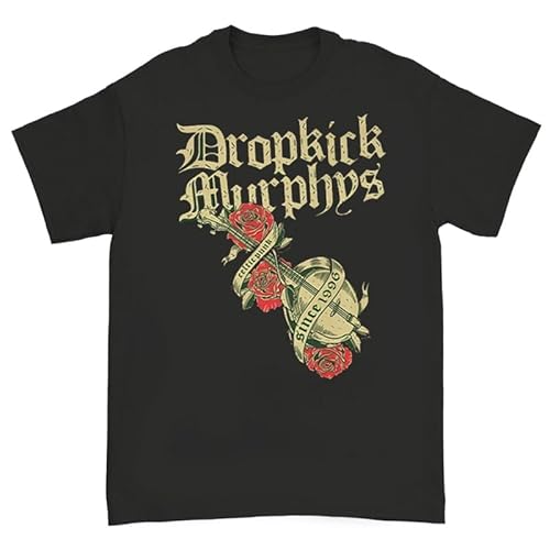 Dropkick Murphys Mandolin Roses Männer T-Shirt schwarz M 100% Baumwolle Band-Merch, Bands von Dropkick Murphys