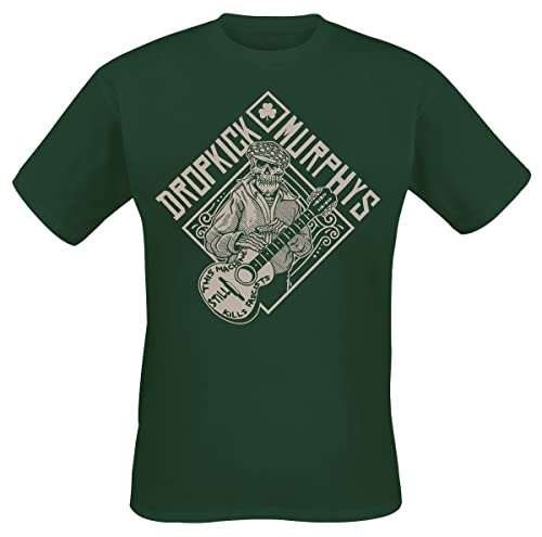 Dropkick Murphys Skelly Cousin Männer T-Shirt dunkelgrün L 100% Baumwolle Band-Merch, Bands von Dropkick Murphys