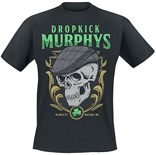 Dropkick Murphys Skelly Skull Männer T-Shirt schwarz L 100% Baumwolle Band-Merch, Bands, Totenköpfe von Dropkick Murphys