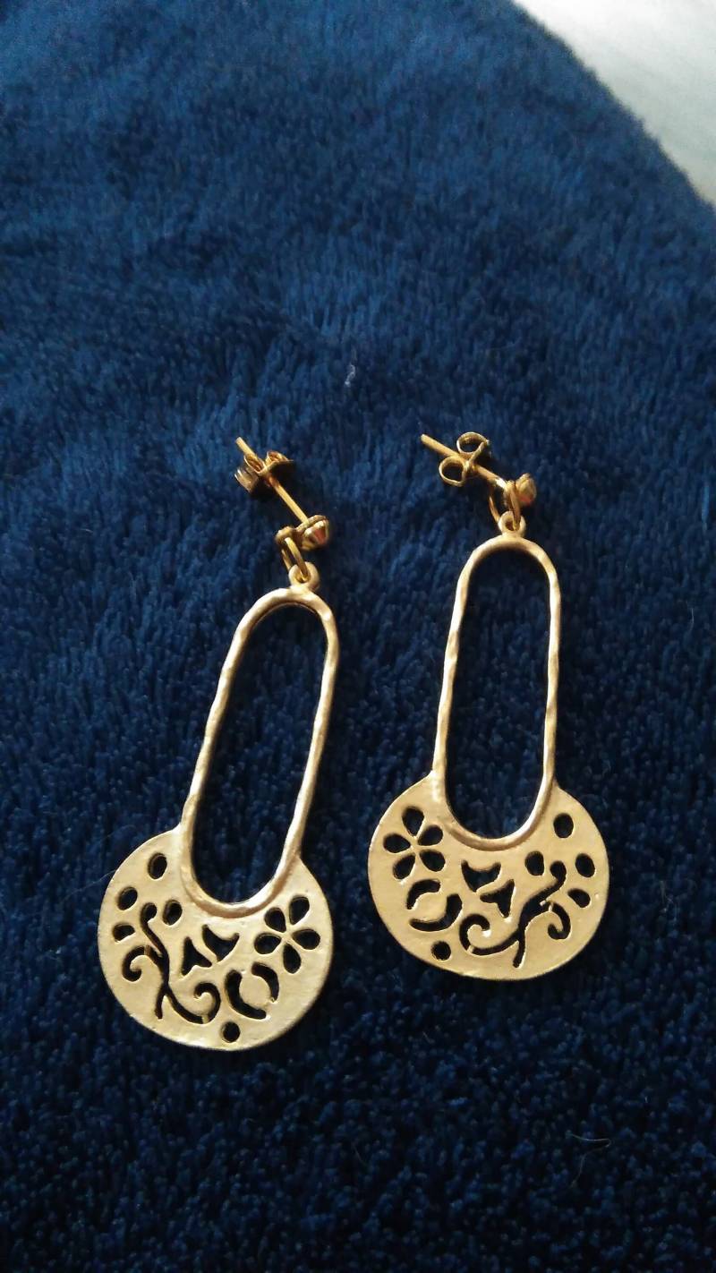 Oosterse Gouden Ohrstecker Ohrringe von DropletsTrinkets