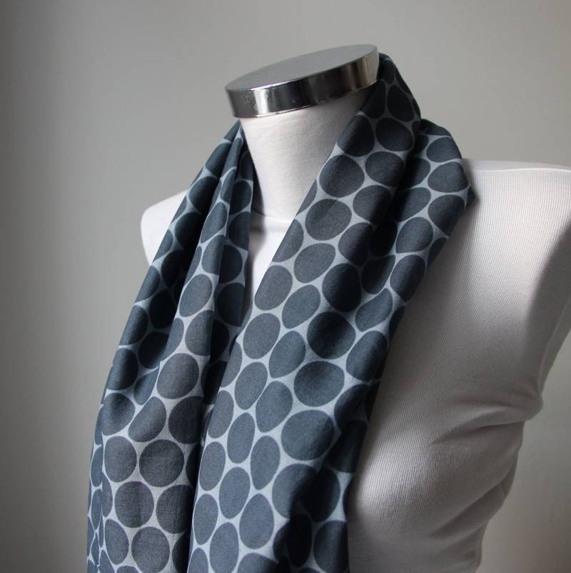 Polka Dots Loopschal, Rundhalswärmer, Schlauchschal, Trendige Designs, Bio Baumwollstoff Schal, Geschenk Für Sie, Geschenkideen von DroppBy