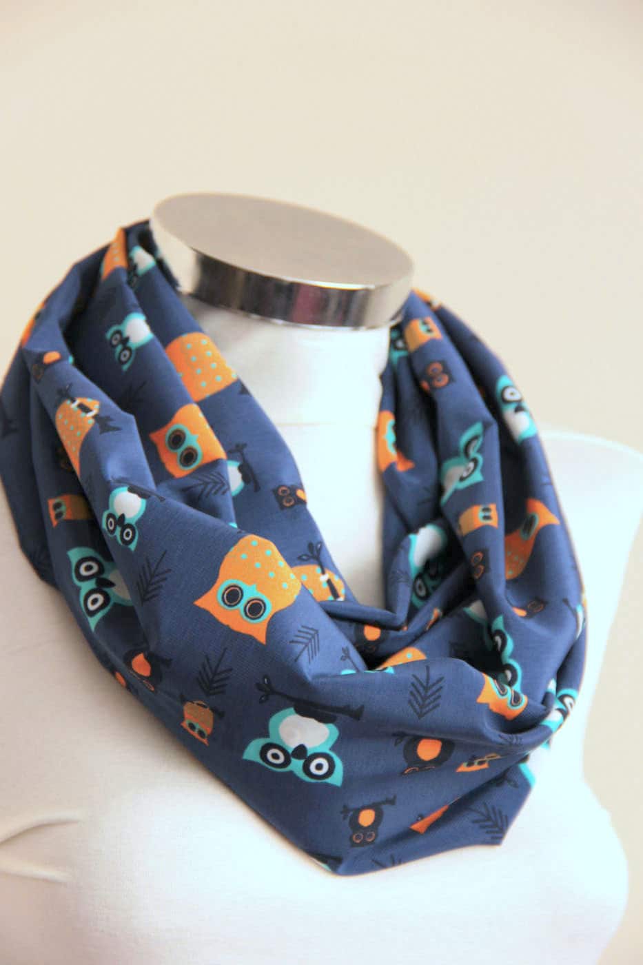 Schlauchschal, Schlauchschal Mit Eulendesign, Eulenmuster, Eulen von DroppBy