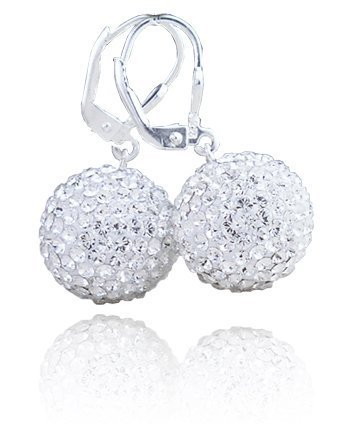 Karisma Damen Ohrhänger Ohrringe Silber 925 rhodiniert Mit Kristall Elements -15mm von Drops