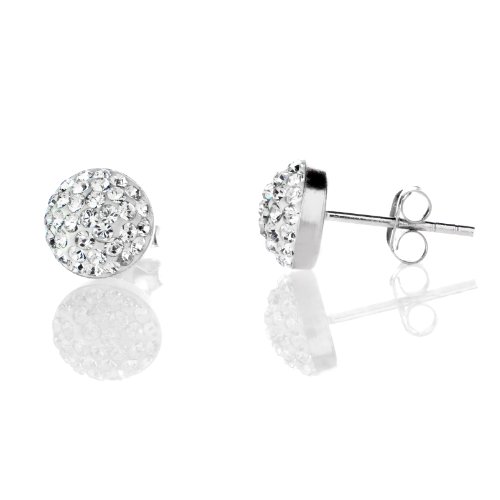 Karisma Damen Ohrstecker Halbkugel - Silber 925 mit Kristall Elements - Weiss 1044E-Größe 8mm Karisma Damen Ohrstecker Halbkugel - Silber 925 mit Kristall Elements - Weiss 1044E-Größe 8mm von Drops