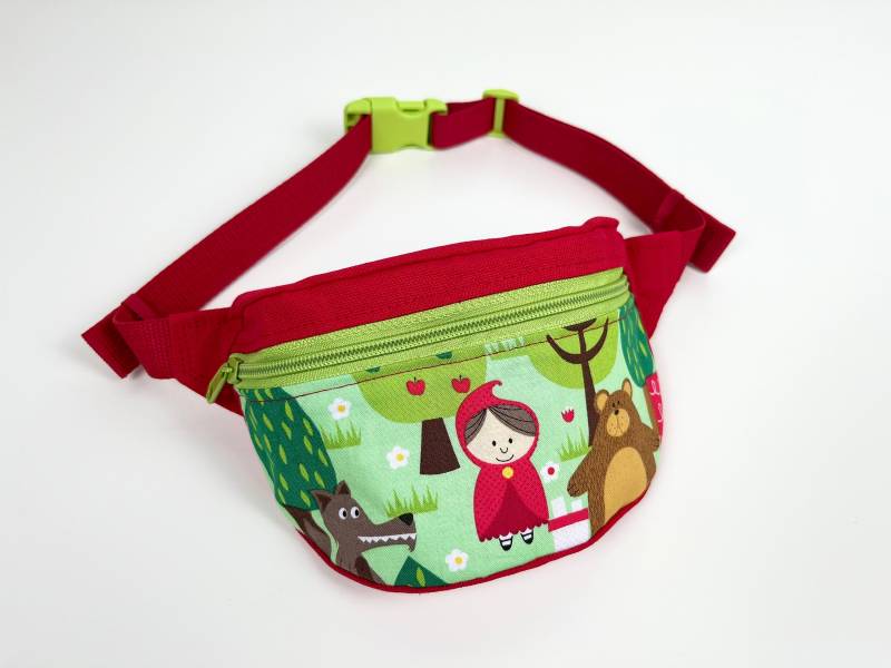 Bauchtasche "Once Upon A Time..." Rot-Grün | 2 Größen von DropsPumpkin