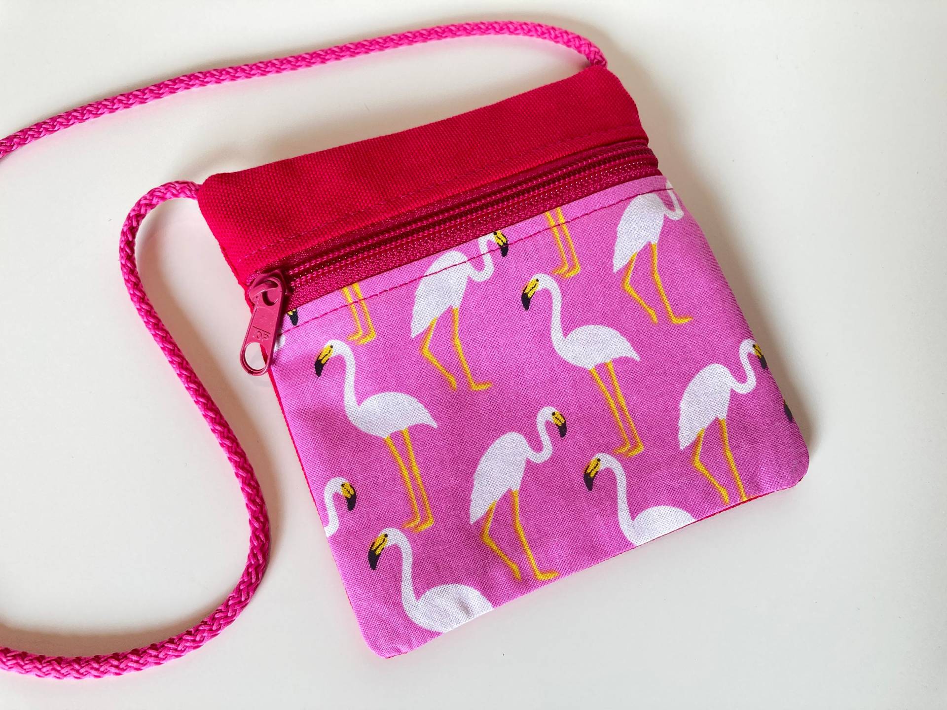 Brustbeutel "Flamingos" Rosa-Pink von DropsPumpkin