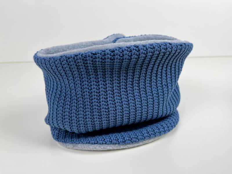 Schal Mit Verschluss "strick+Fleece', Graublau von DropsPumpkin