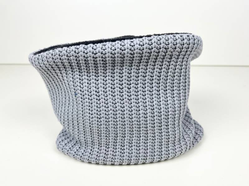 Schal Mit Verschluss "strick+Fleece', Hellgrau von DropsPumpkin