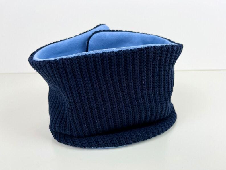 Schal Mit Verschluss "strick+Sweat' Dunkelblau von DropsPumpkin