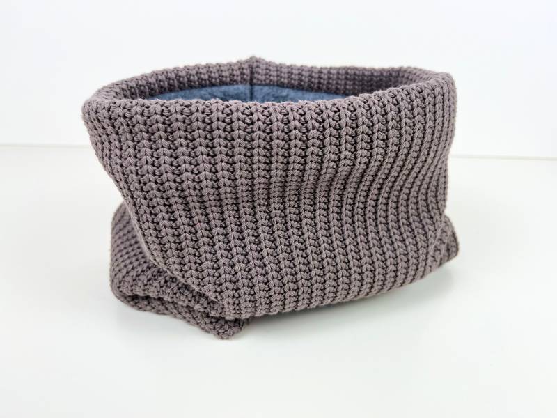 Schlupfschal "strick+Fleece' Taupe | Verschiede Größen von DropsPumpkin