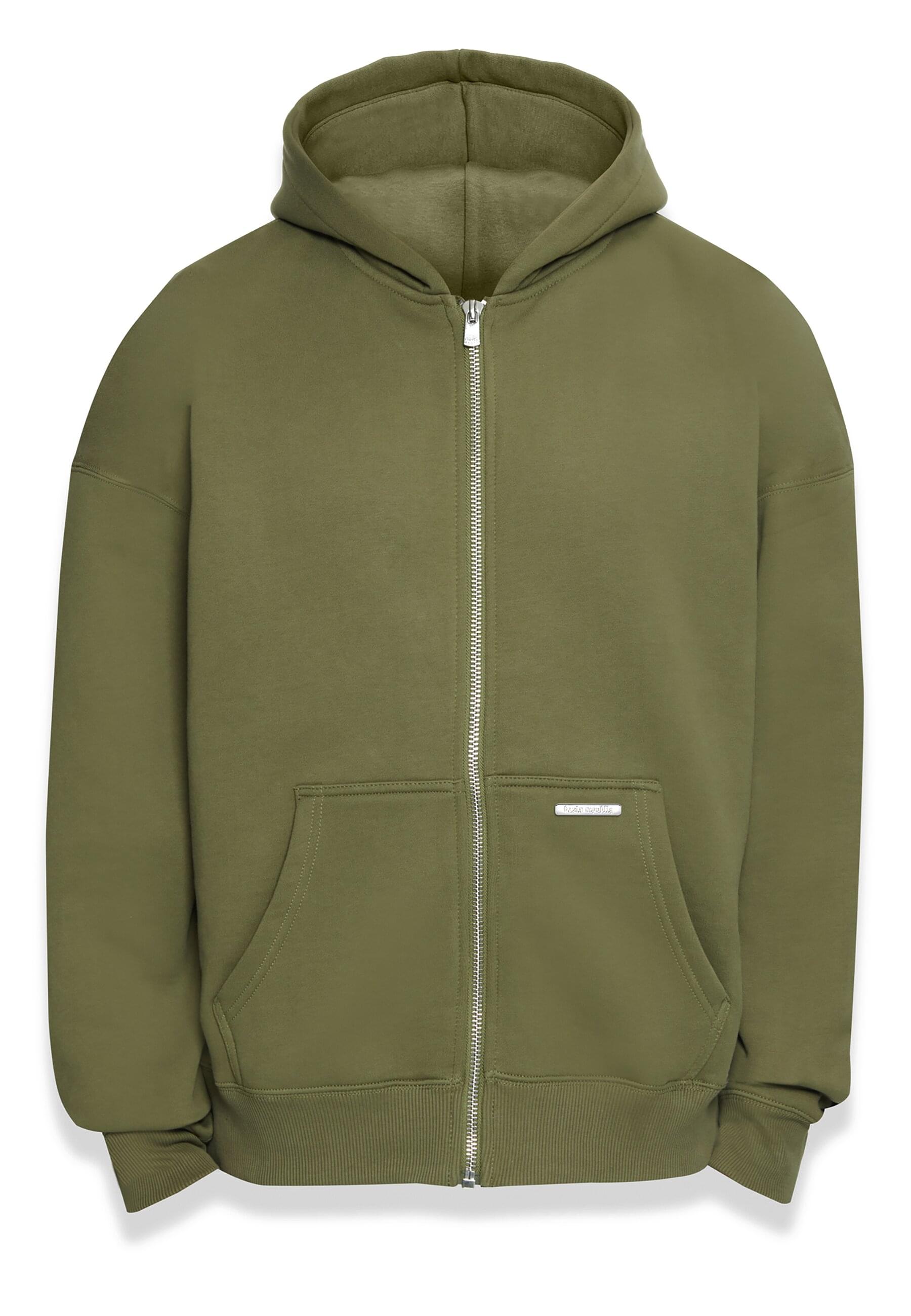 Dropsize Sweatjacke "Dropsize Herren Bazix Republiq Super Heavy Rib Zipper" von Dropsize