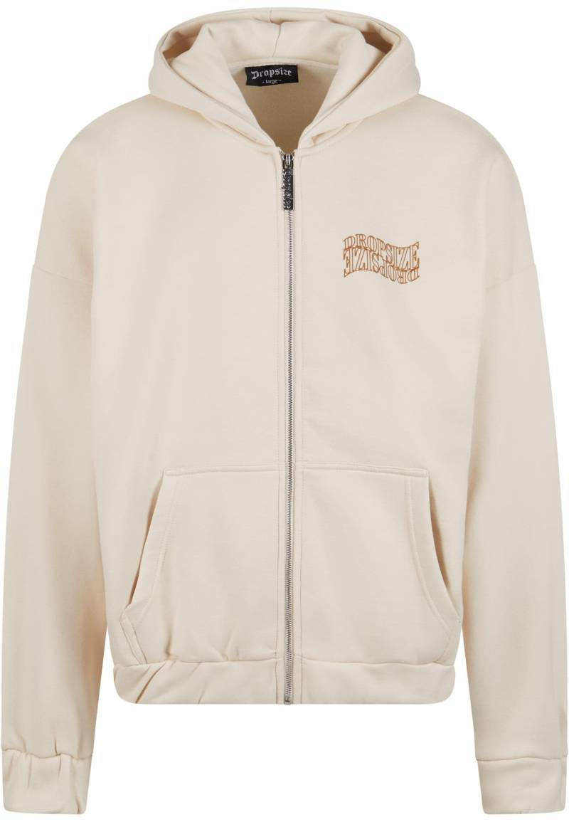 Dropsize Sweatjacke "Dropsize Herren Heavy Oversize Mirrored Logo Zip-Hoodie" von Dropsize