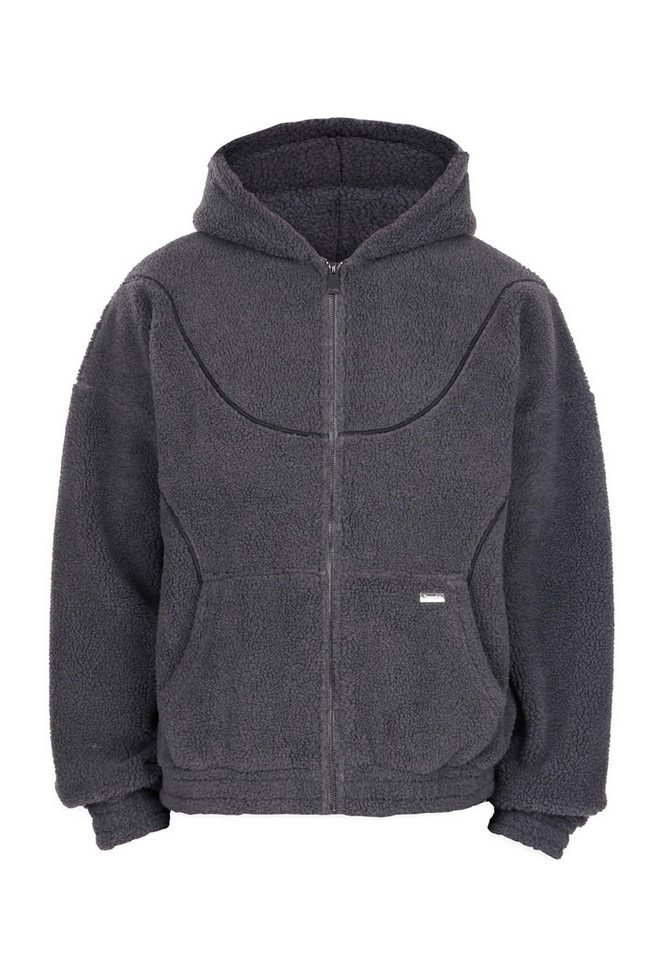 Dropsize Sweatjacke Dropsize WAVY TEDDY ZIP HOODIE von Dropsize