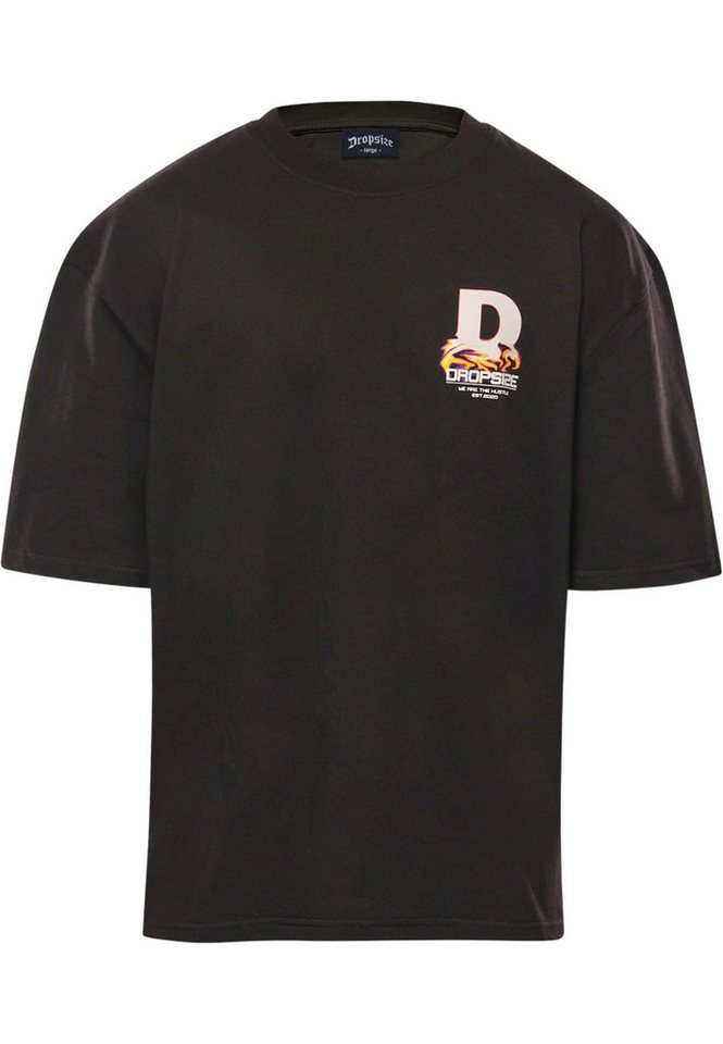 Dropsize T-Shirt Dropsize Dropsize Heavy Oversize Melting Logo T-Shirt (1-tlg) von Dropsize