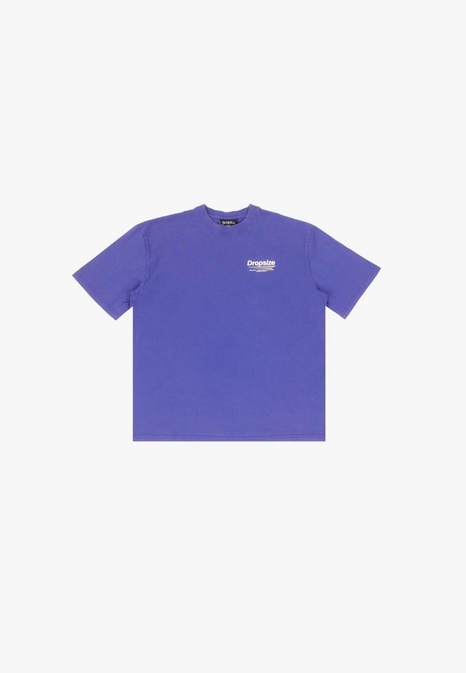 Dropsize T-Shirt Dropsize HEAVY OVERSIZE THREE LINES BLUE T-SHIRT (1-tlg) von Dropsize