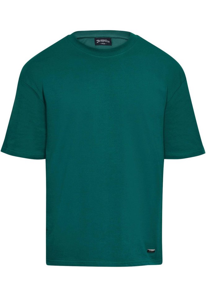 Dropsize T-Shirt Dropsize Herren Heavy Oversize Metal Patch Basic T-Shirt (1-tlg) von Dropsize