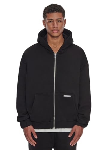 Dropsize Zip Hoodie Herren Oversize Heavy 430 GSM Schwerer Kapuzenpullover Herren - Premium Basic Herren Zip up Hoodie Heavy von Dropsize