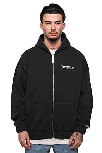 Zip Hoodie Herren Zip Up Hoodie Oversized Zipper Hoodie Herren Sweatjacke Herren mit Kapuze Kapuzenjacke Herren Oversize Hoodie Herren Strickjacke mit Reissverschluss Hoody mit Kapuze Heavy 400 GSM von Dropsize