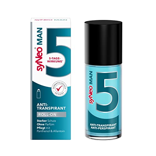 syNeo 5 Antitranspirant MAN Roll-On für Herren, Anti Schweiß Deo für Männer gegen starkes Schwitzen, Anti Transpirant Antiperspirant Men Deoroller, 1er Pack (1 x 50 ml) von syNeo