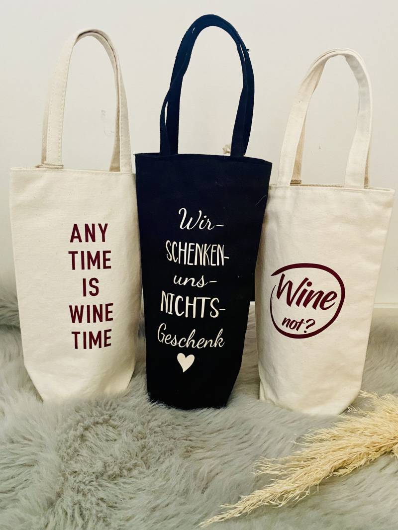 Flaschentasche Weinflasche Geschenktasche Weihnachten Nikolaus von DruckFrischMnfktr