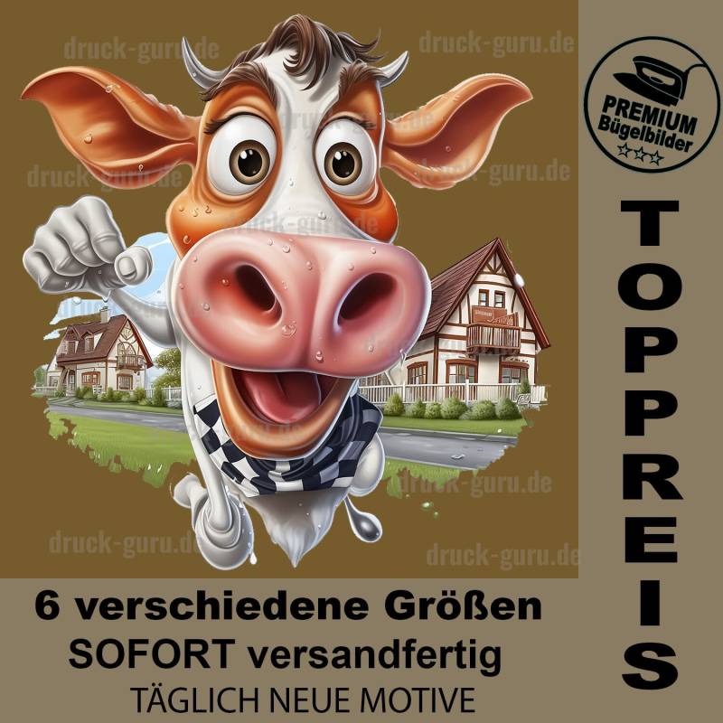 Bügelbild "Kuh Fanny" - Dorfkind Stolz von DruckGuru